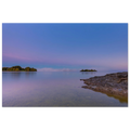 Zarte Abendstimmung nach Sonnenuntergang am Staffelsee in Oberbayern, nach Sonnenuntergang mit feinen Nebelschleiern, Aluminium Print von Christina Bauer Photos