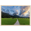 ```
Waxensteine im Abendlicht – Fine-Art-Poster mit Holzrahmen, Werdenfelser Land, Bayern | Meine Berg, mei Dahoam Christina Bauer Photos
```