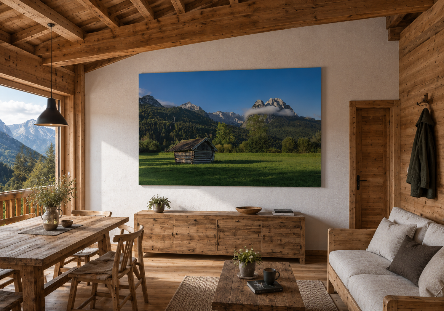 Wo die Wolken die Berge berühren - Leinwandbild