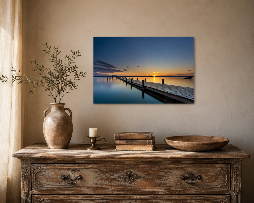 Starnberger See – Licht am Steg | Premium Matt Poster