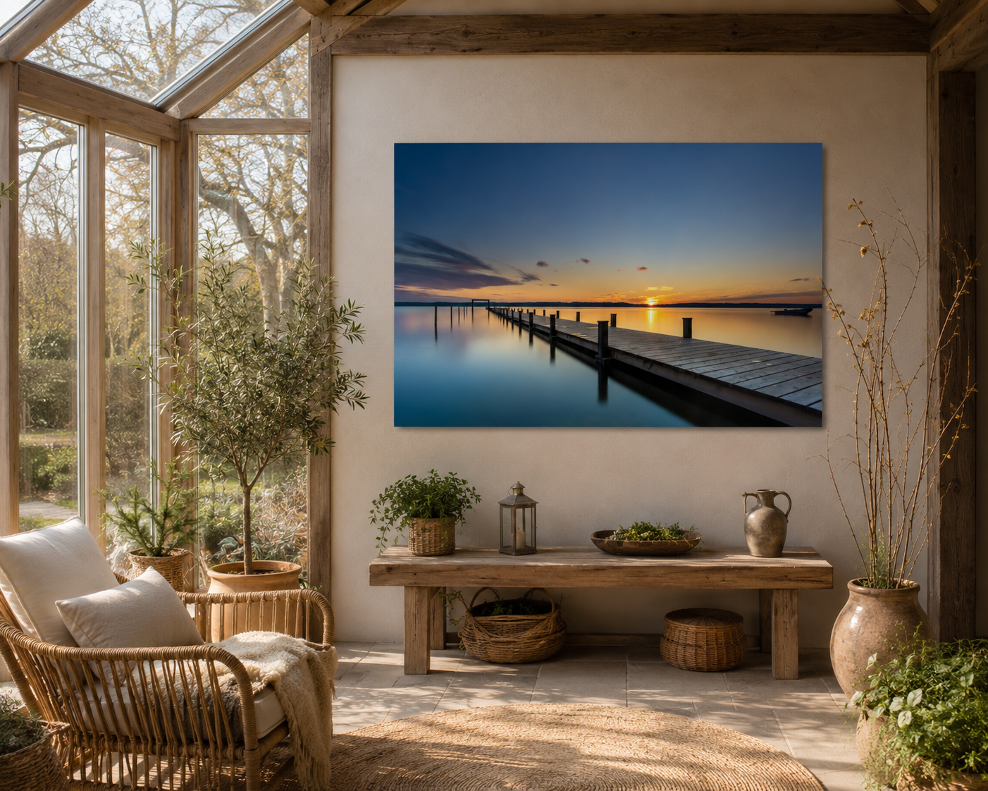 Starnberger See – Licht am Steg | Premium Matt Poster