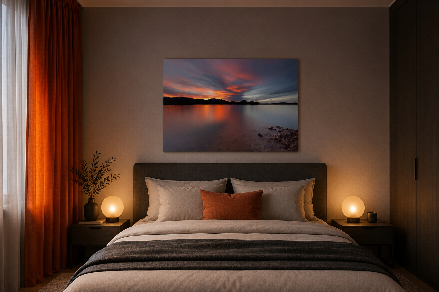 Magisches Farbenspiel am Staffelsee nach dem Sonnenuntergang-Langzeitbelichtung Fine Art Fotografie