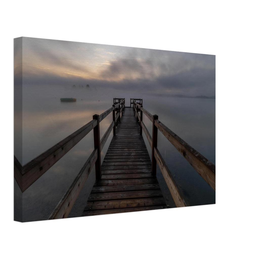 hochwertige Fotografie von Christina Bauer auf Einwand, Staffelsee mit Herbststimmung und Nebel
